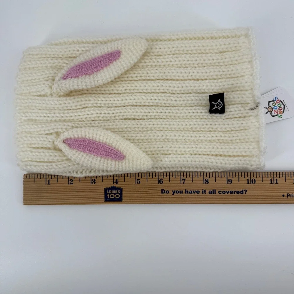 Zoo Snoods Bunny Rabbit Dog‎ Headband Costume Pet Knitted Ivory Ears